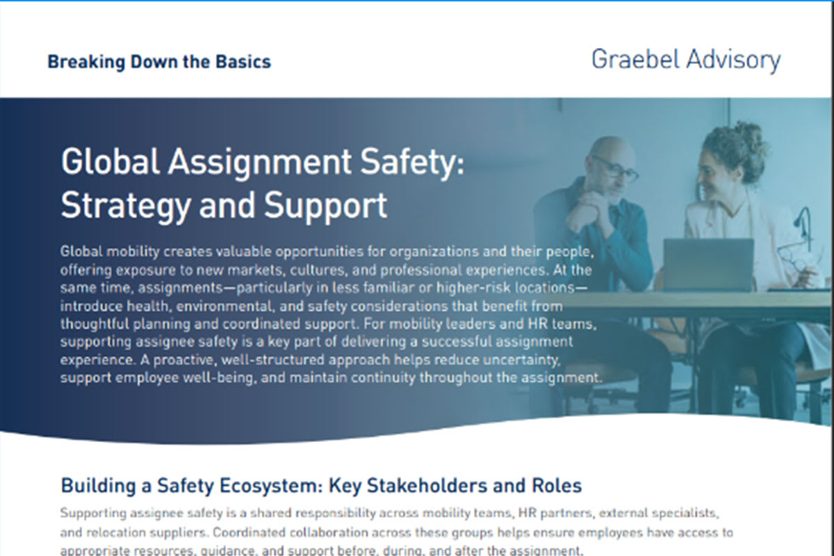 Global Assignment Safety Strategy and Support