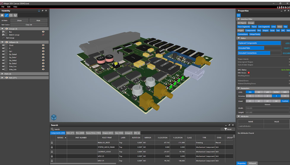 The new 3DX Canvas supports flex and rigid-flex assembly modeling.