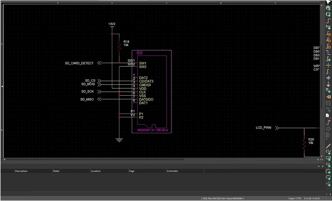 Selected component in OrCAD X Capture