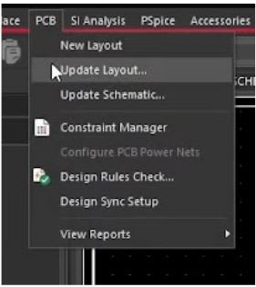 Selecting “Update Layout”