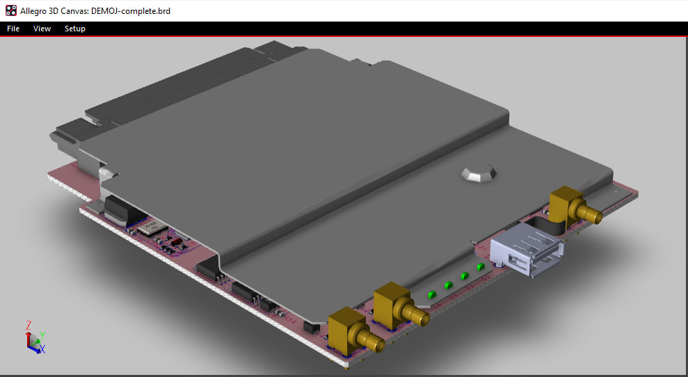 3D view showcasing STEP models.)