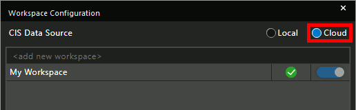 View > Workspace > Configuration, opens the workspace window.