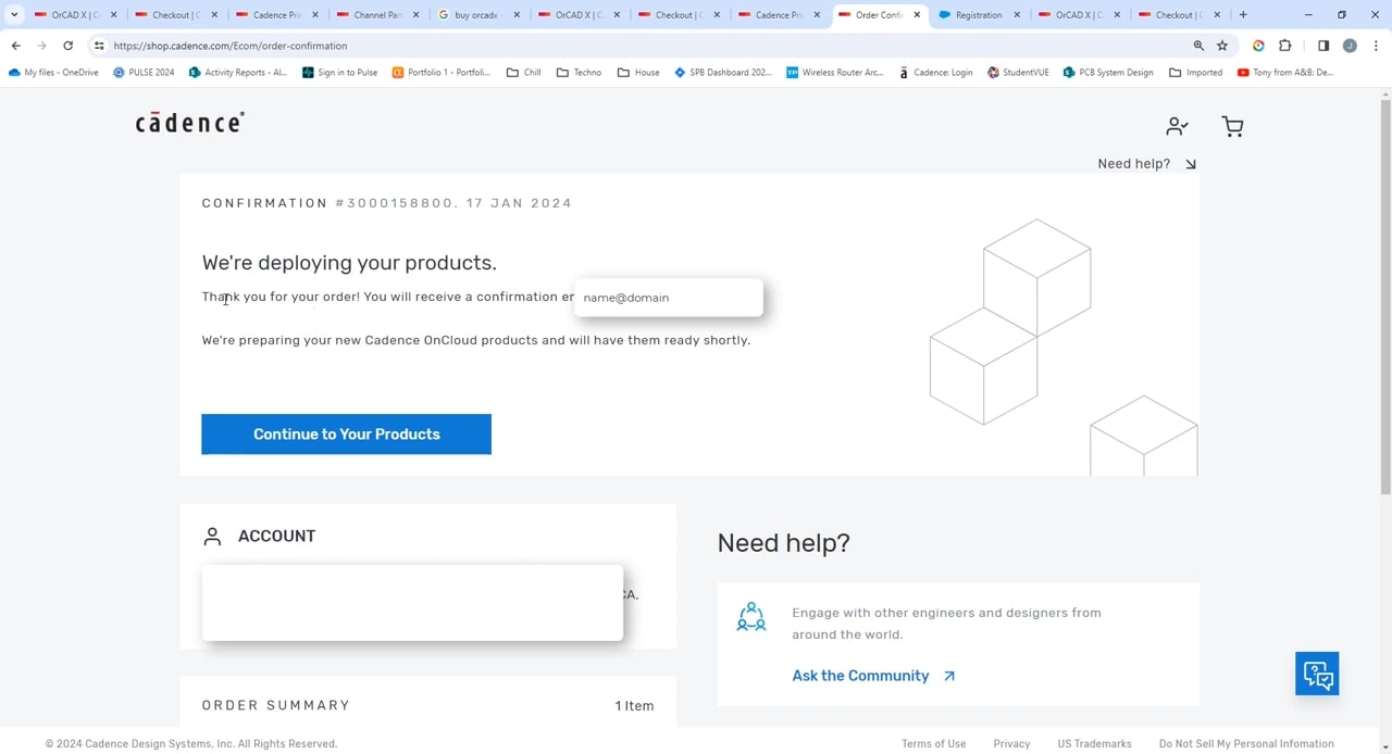 After creating an account, you’ll receive information in your email.