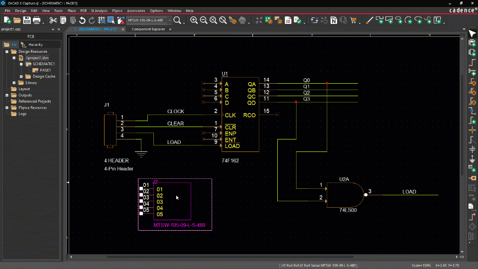 How to edit a PCB component symbol in OrCAD X