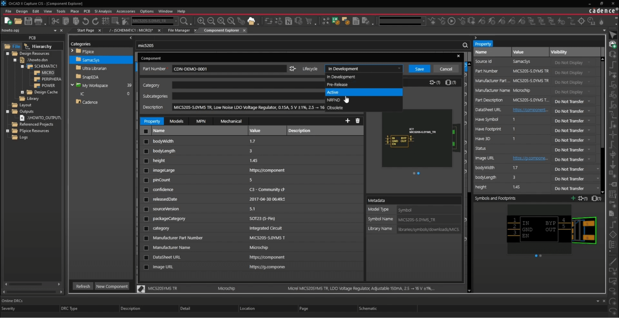 OrCAD X PCB component library customization