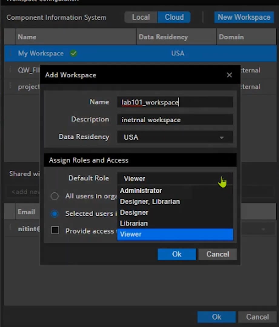 Adding a new workspace in OrCAD X