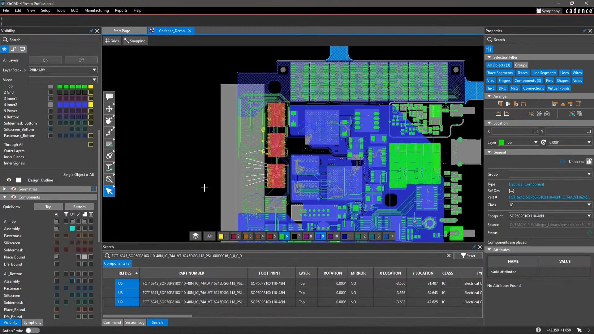 The new OrCAD X Presto user interface is highly customizable