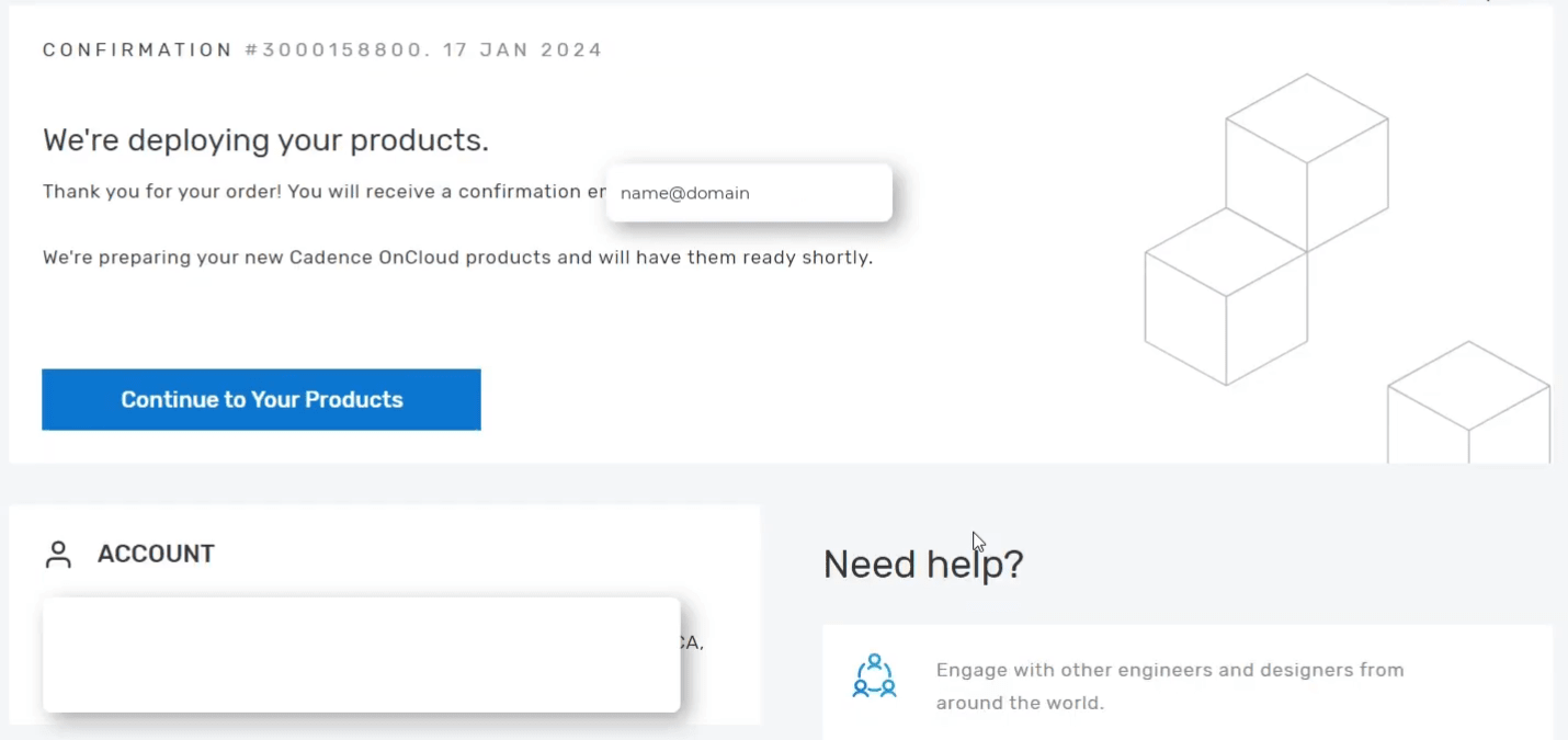 After creating an account, you’ll receive information in your email.