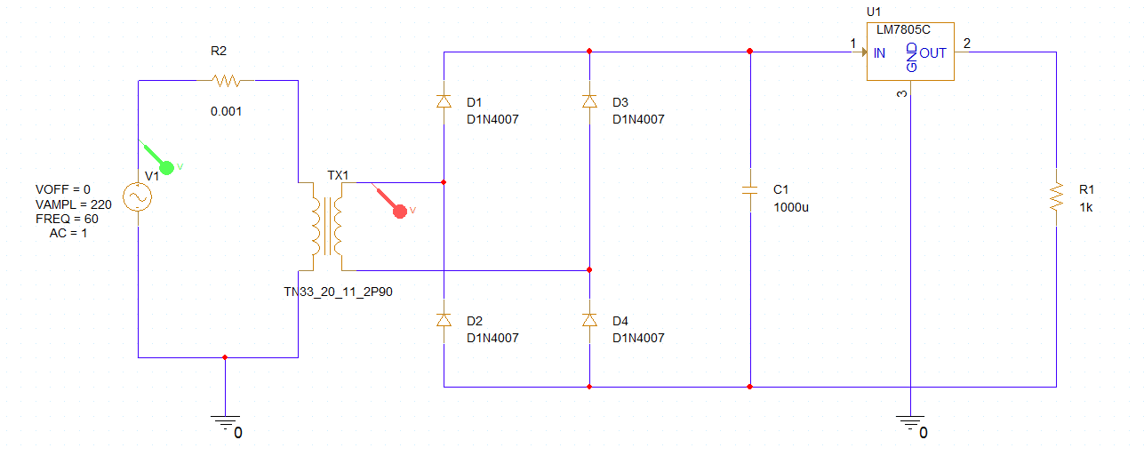 Simple DC power supply circuit