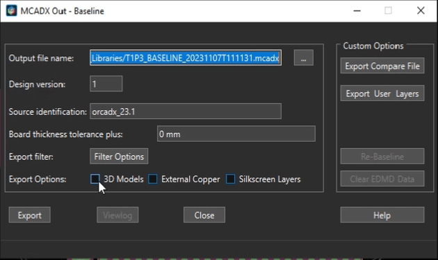 Export PCB 3D model from OrCAD X