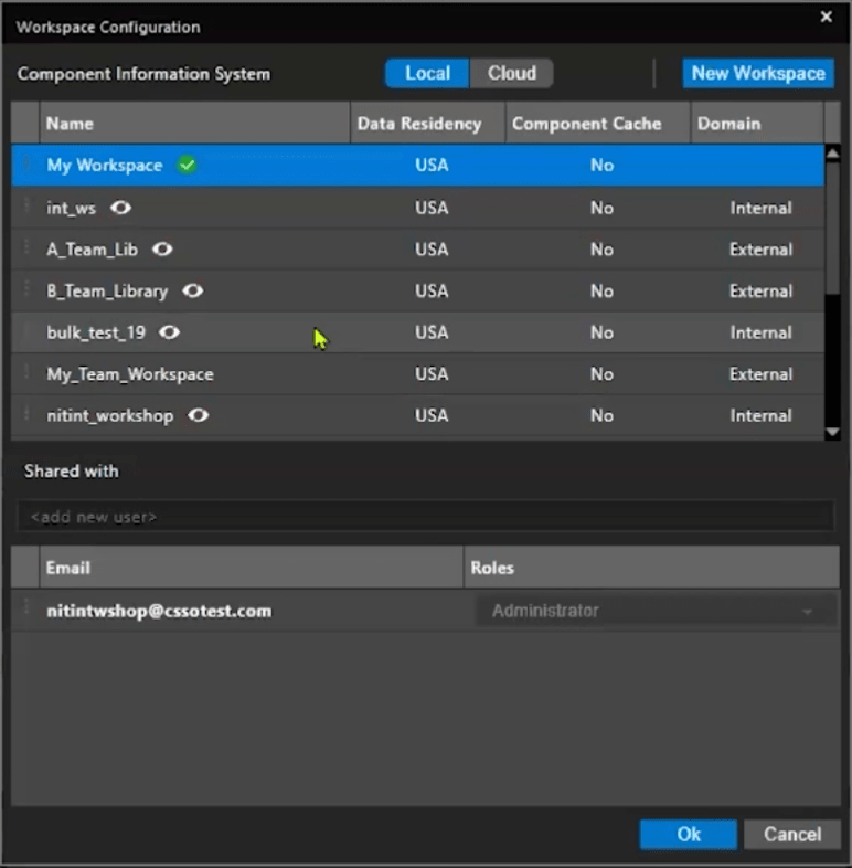 Role assignment in OrCAD X Workspace