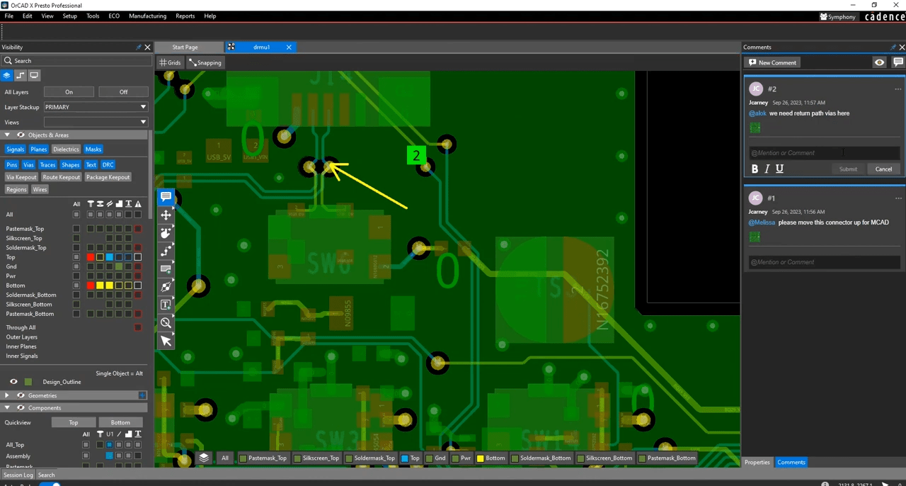 Collaborative design review in OrCAD X