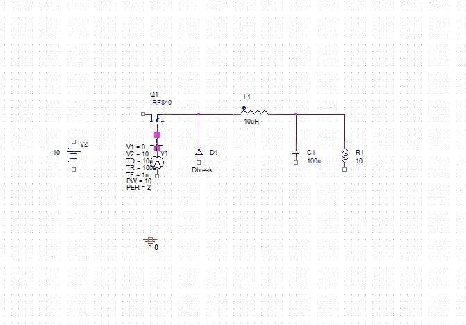 OrCAD X Capture window for schematic design