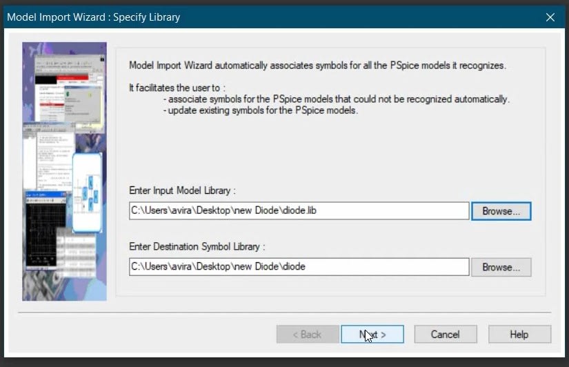 Setting a symbol in for a new SPICE model in PSpice