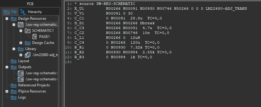SPICE subcircuit with SPICE model parameters