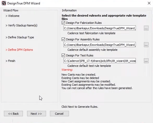 Using the DesignTrue DFM Wizard in Allegro X to manage design rules