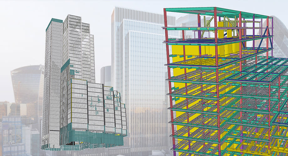 UK Tekla Awards 2024 image of models within Tekla Structures