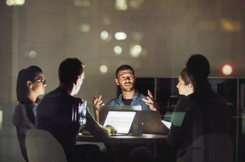People having a meeting