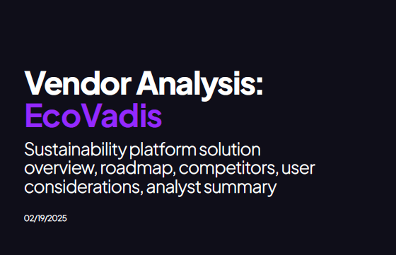 EcoVadis Vendor Analysis 2025 | Spend Matters