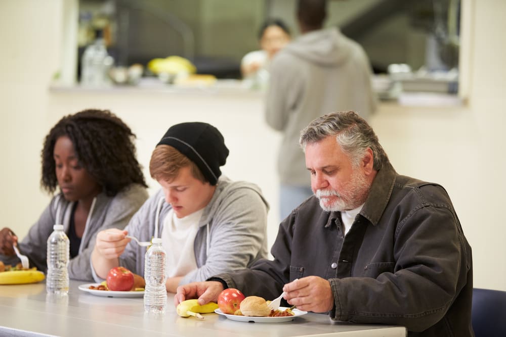 nonprofit CFO sharing a meal with guests