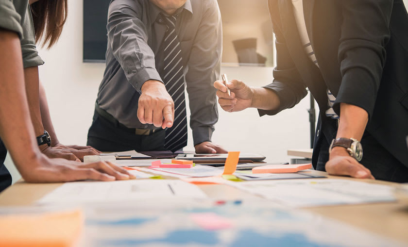 Business executive team choosing finance & accounting outsourcing (FAO) provider