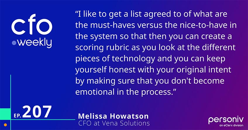 Melissa Howatson, CFO at Vena Solutions Quote