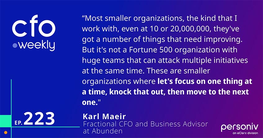Quote incremental progress to explain to non-financial stakeholders