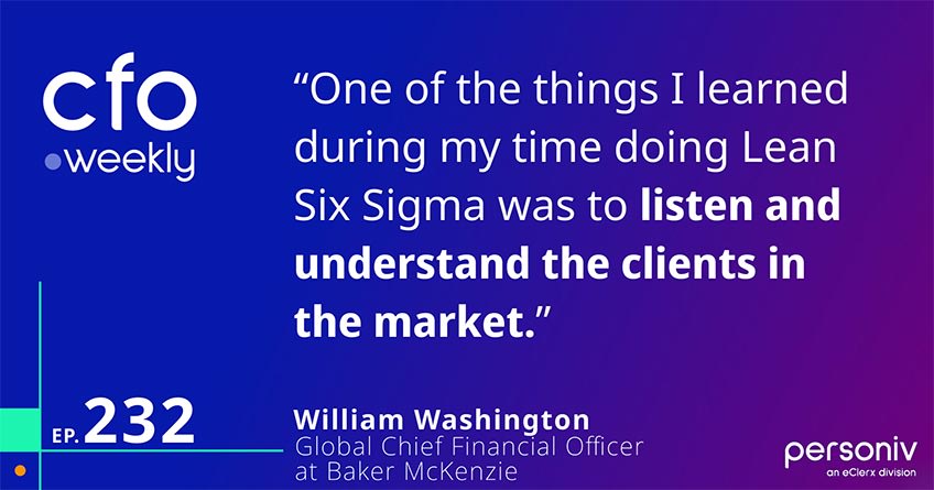Quote William Washington, Global CFO of Baker McKenzie