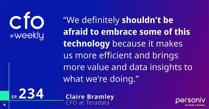 Quote Claire Bramley, CFO at Teradata