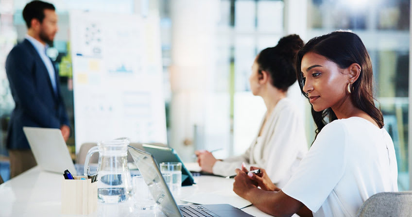new accounting hires during onboarding session on their first day