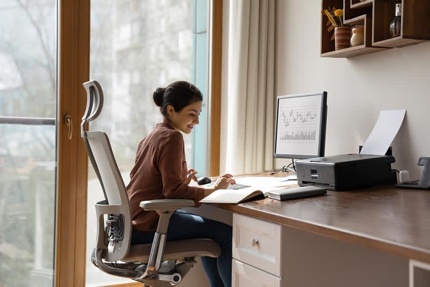 Team leader working remote during busy holiday season