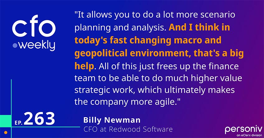 Billy Newman CFO at Redwood Software Quote