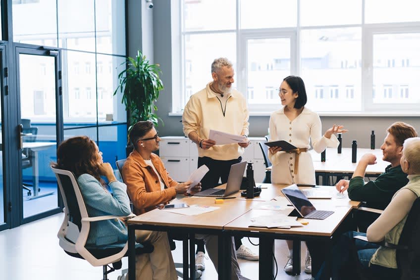 finance management team for nonprofit in meeting