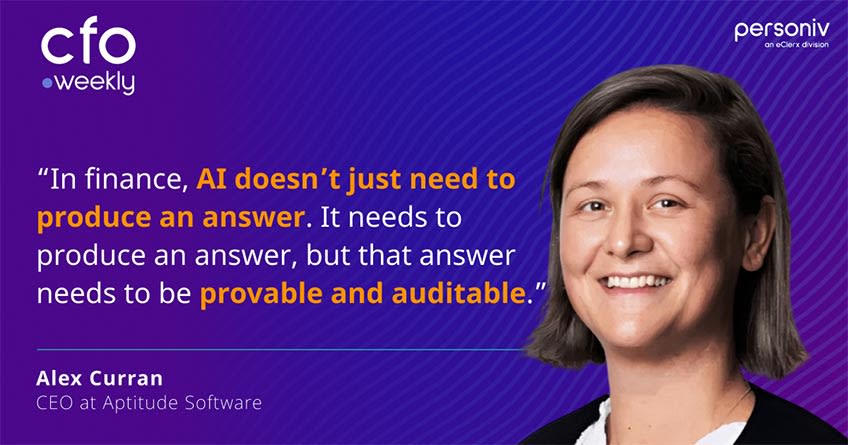 Alex Curran CEO at Aptitude Software quote