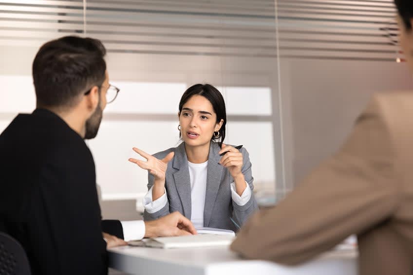 New manager showing transparency and building relationships by checking in with team