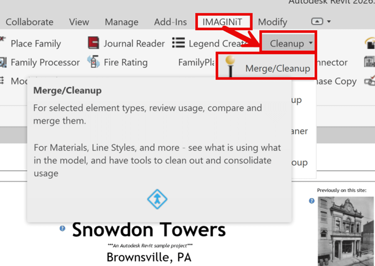 IMAGINiT Utilities for Revit: Merge Cleanup (NEW for 2026!)