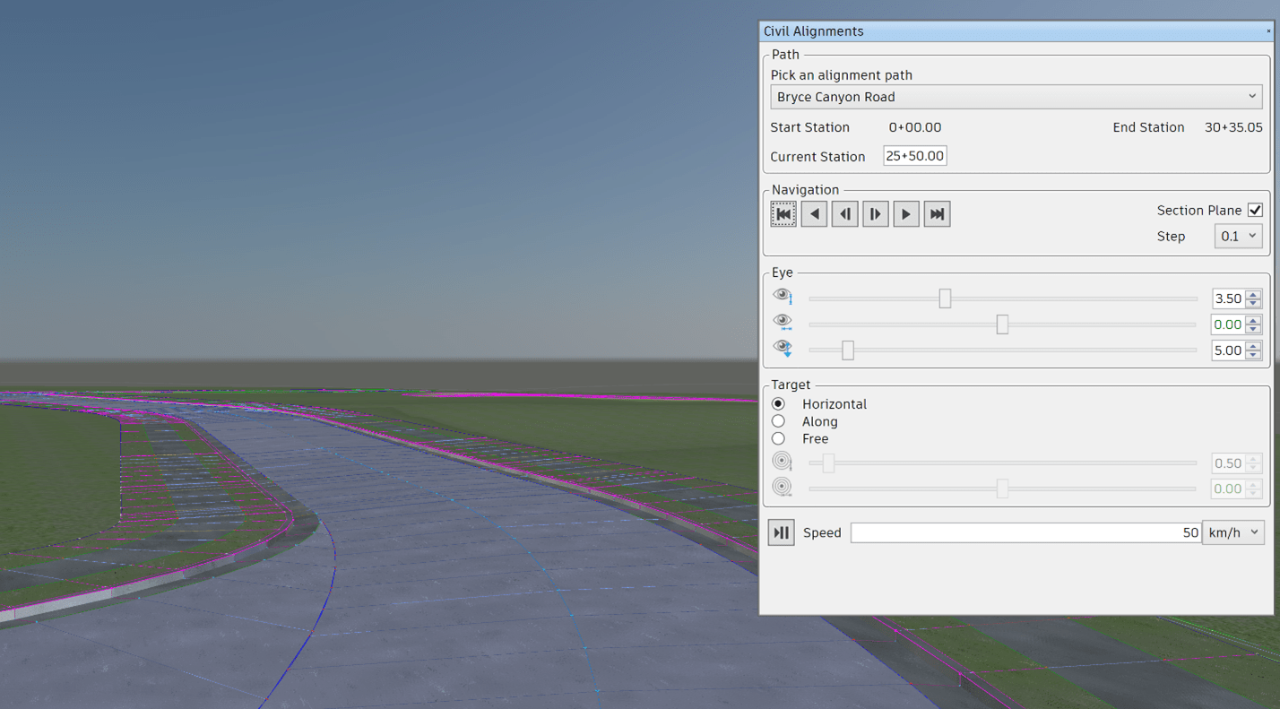 Using Civil 3D Alignments Tools in Navisworks