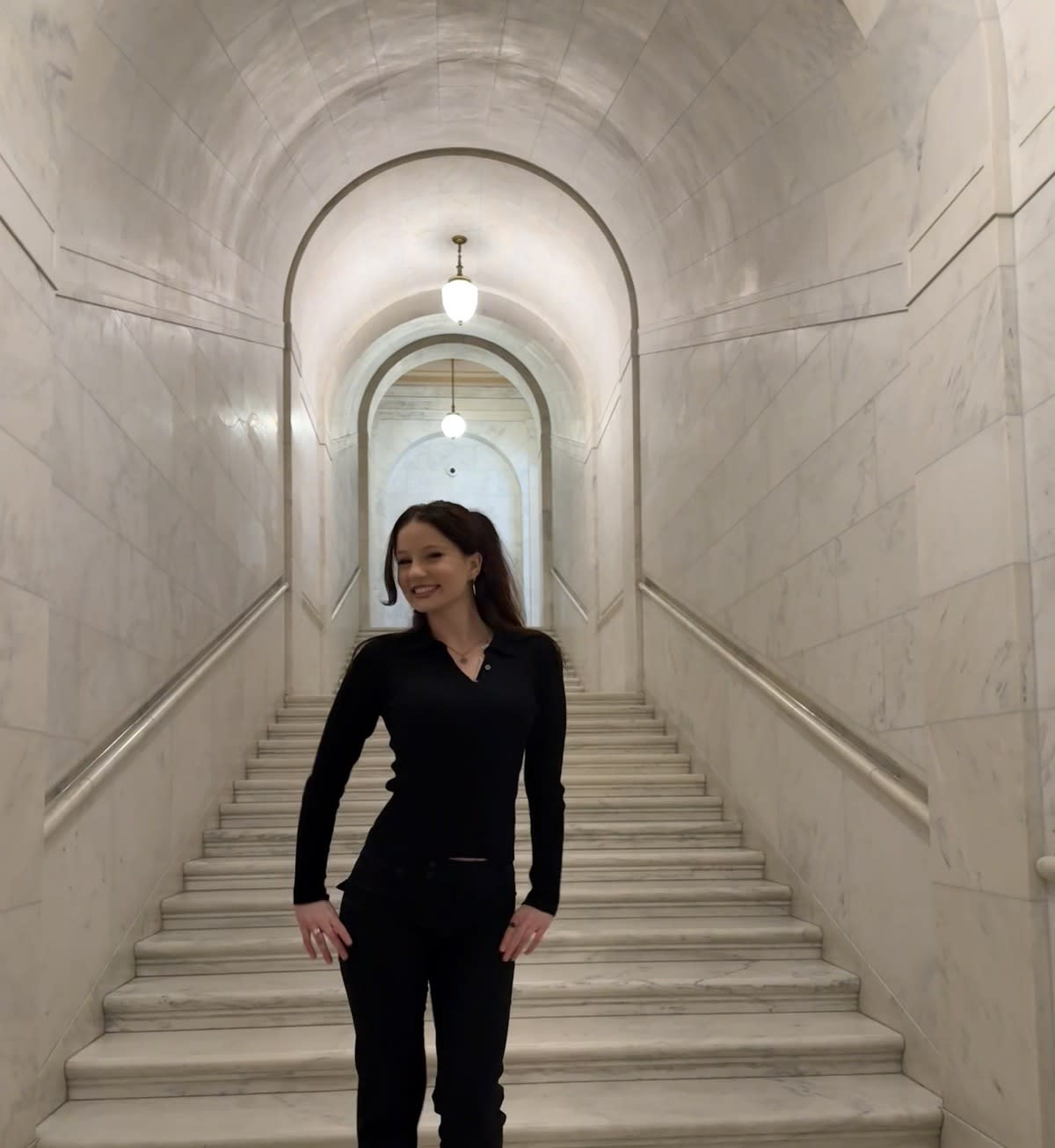 Sophia Yenganeh inside the Capitol Building in Washington, D.C. for The Washington Center's Academic Internship Program