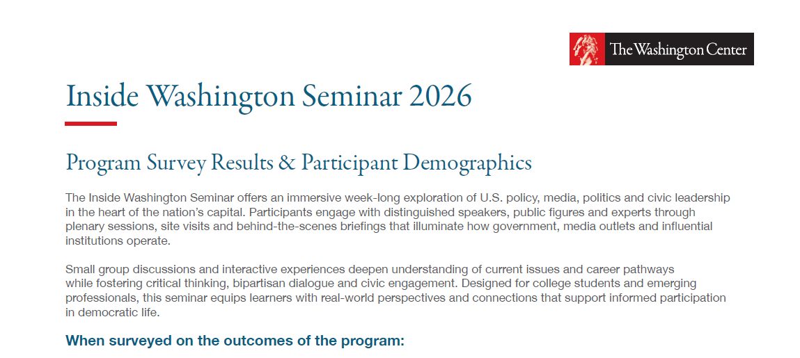 Inside Washington Seminar 2026 Recap