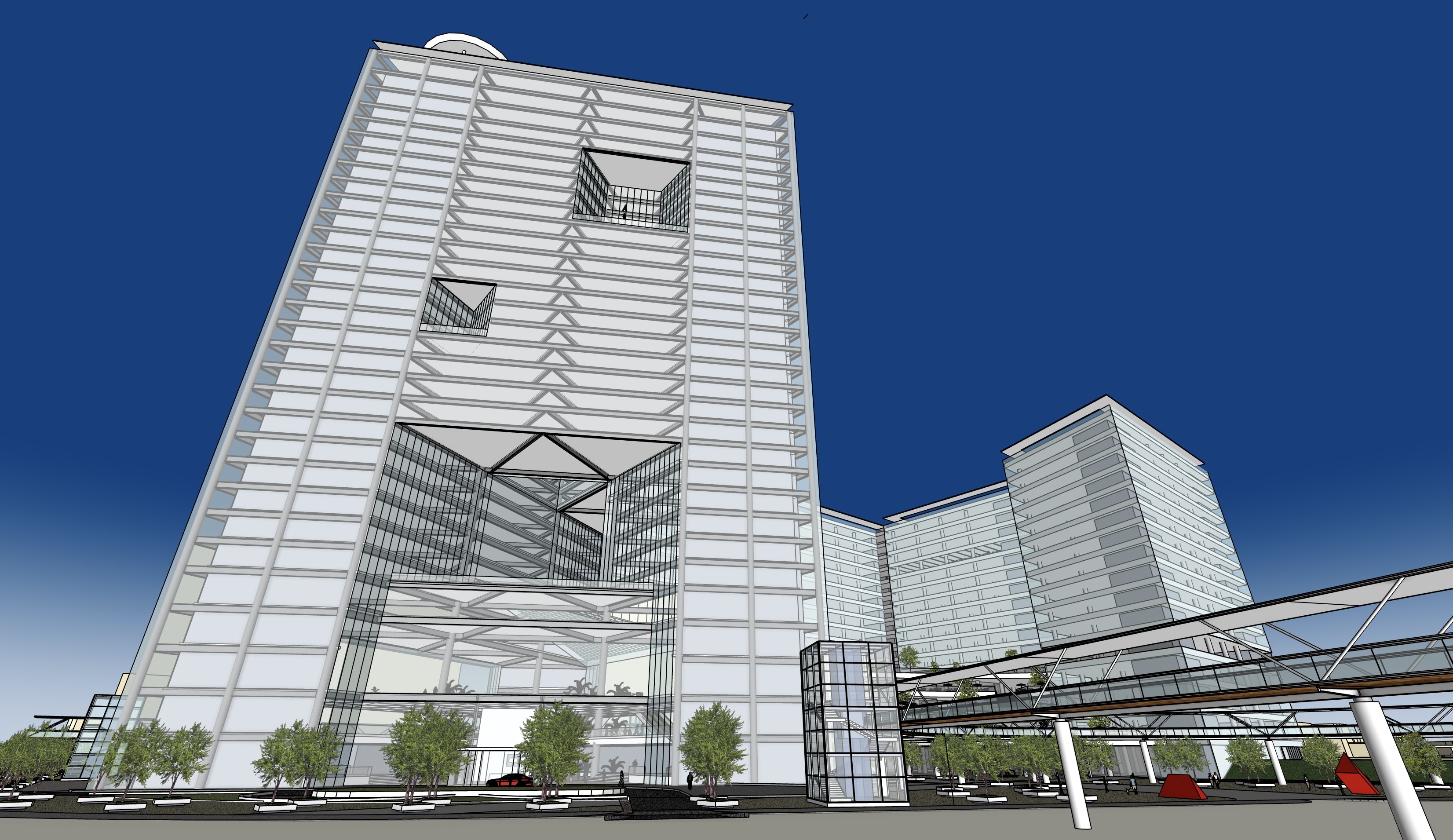 大規模建設プロジェクトのSketchUpモデル