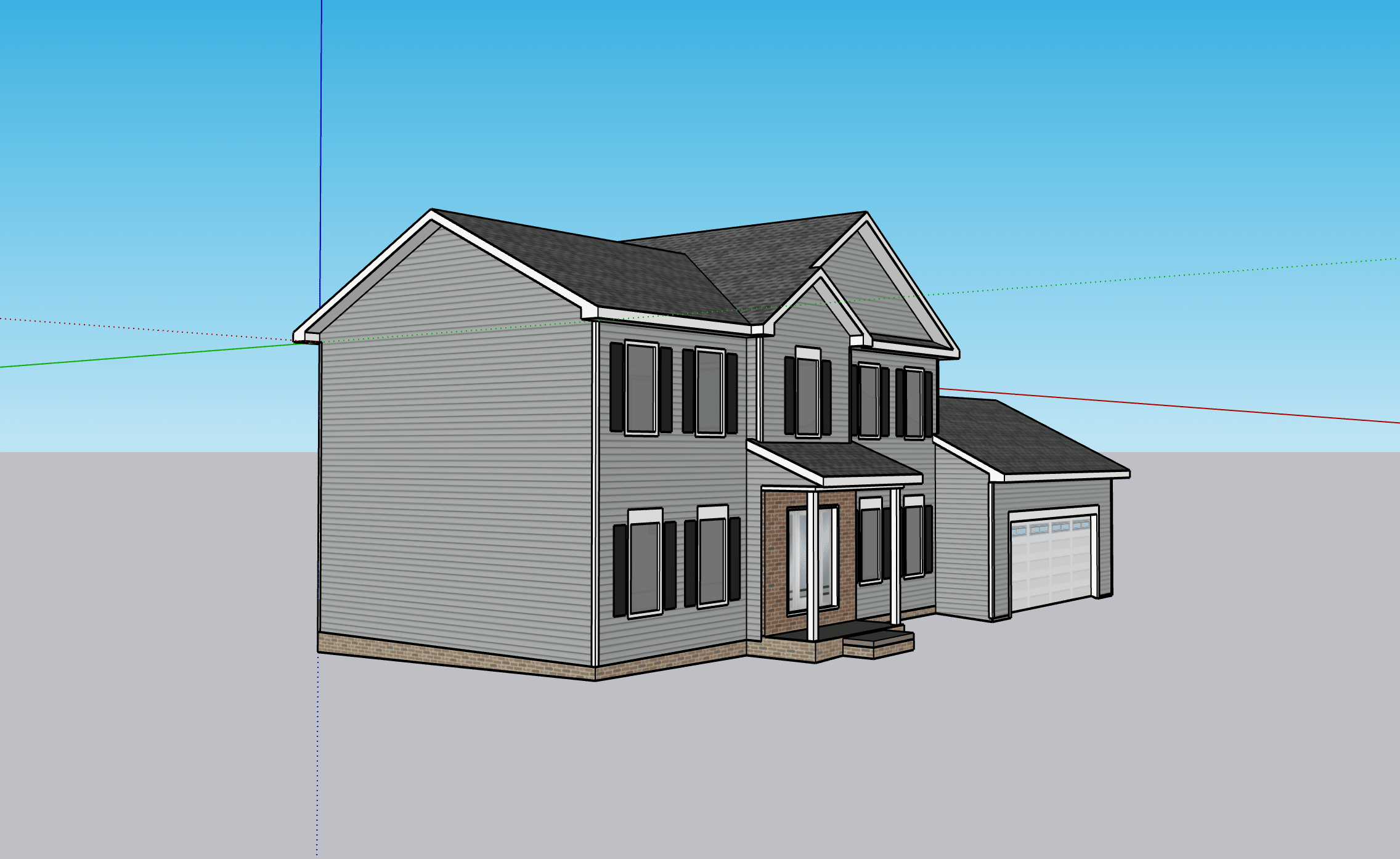 Images of model exported from SketchUp