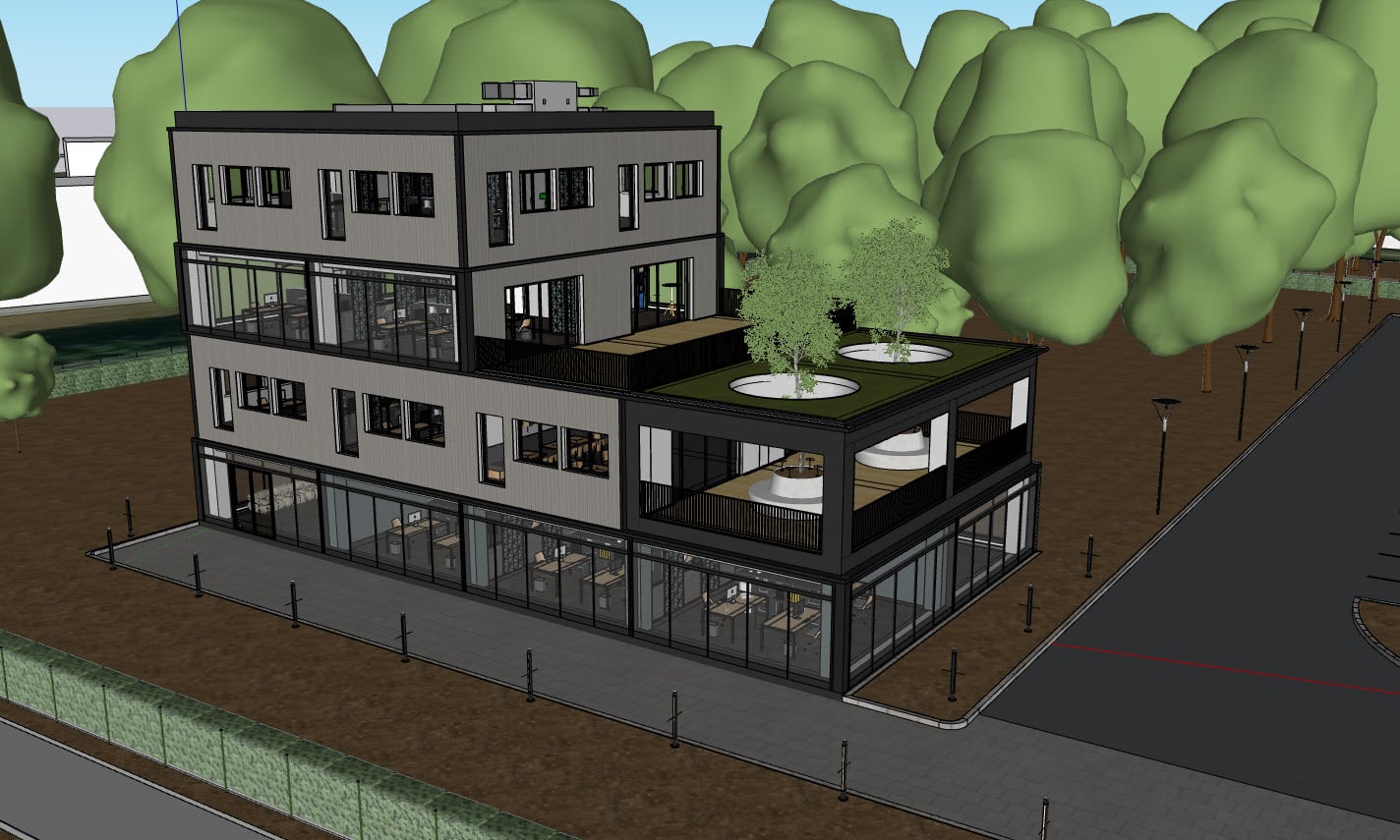 Image of a combined IFC in SketchUp