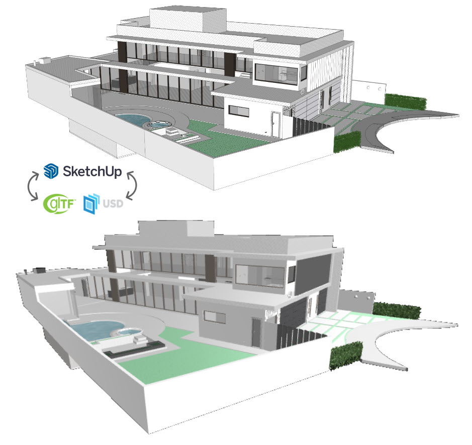 Image showing the two new file types introduced for import and export in SketchUp