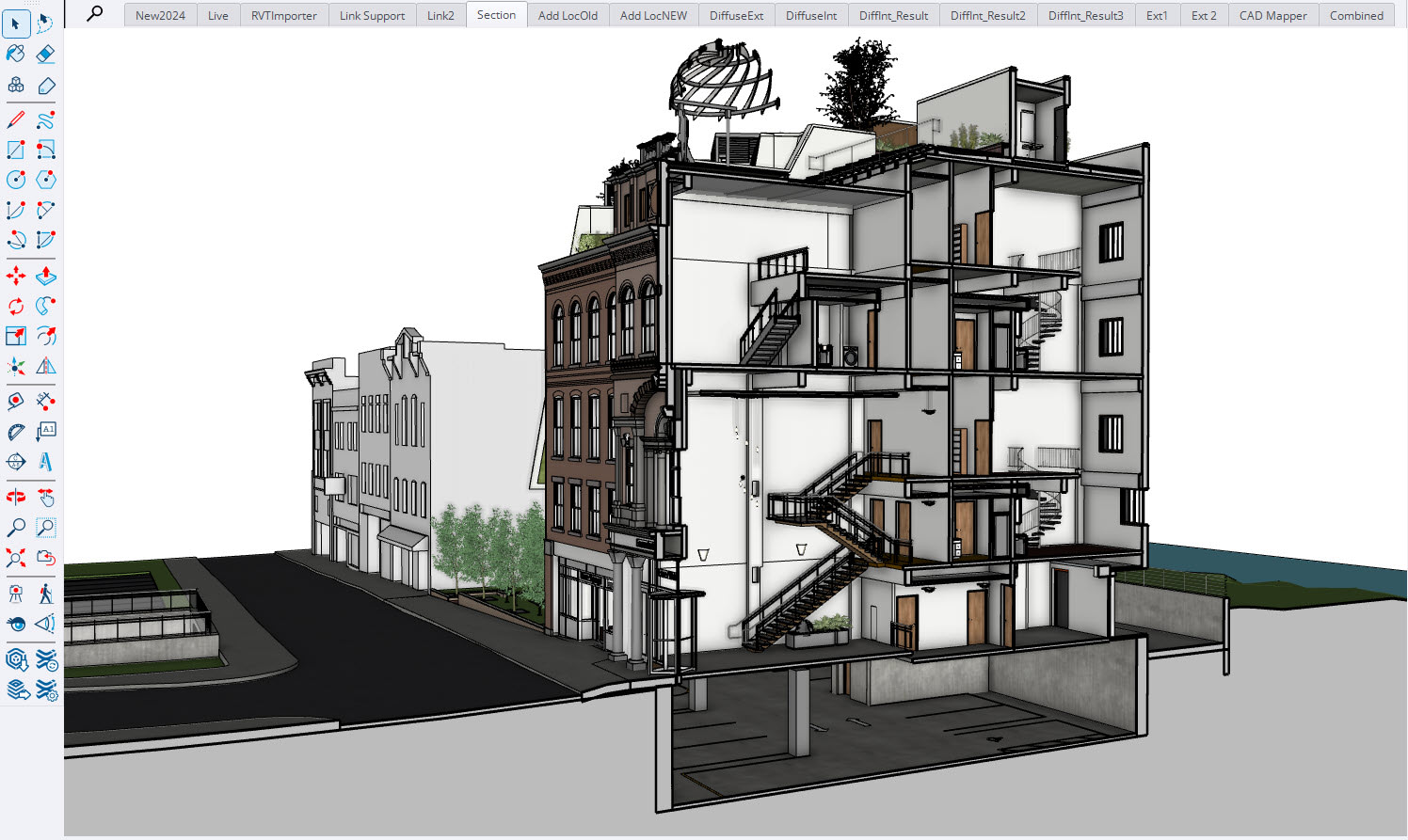 Image showing a Revit file in SketchUp.