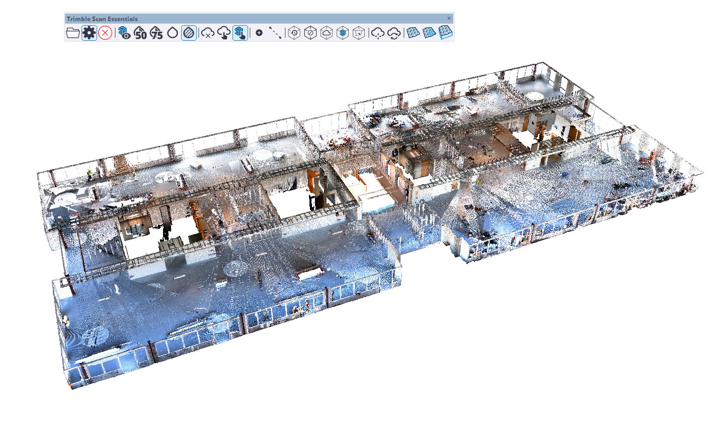 Image showing a 3D scan of a construction site in SketchUp.