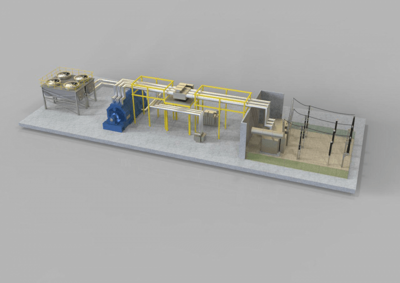 Synchronous condenser system up to 200 MVAr