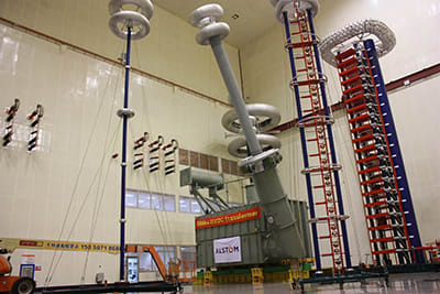 800 kVDC bushing being tested in Graz, Austria