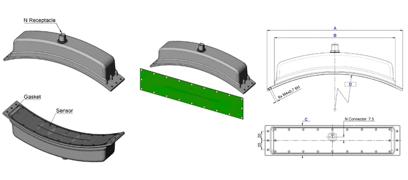 Barrier sensor on insulator flanges