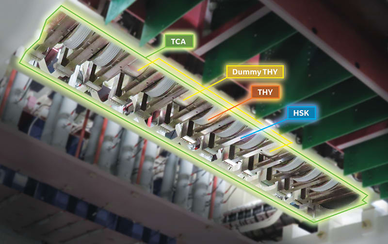 Thyristor clamped assembly
