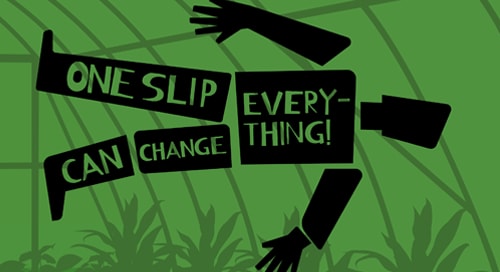 Greenhouse | Slips, trips, and falls prevention poster
